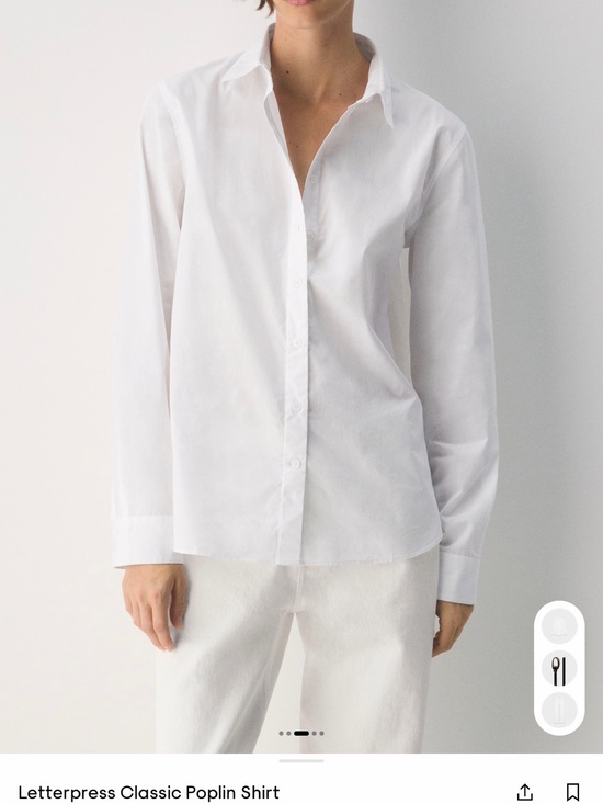 Babaton Tops - Aritzia Babaton Letterpress White Poplin button up Shirt